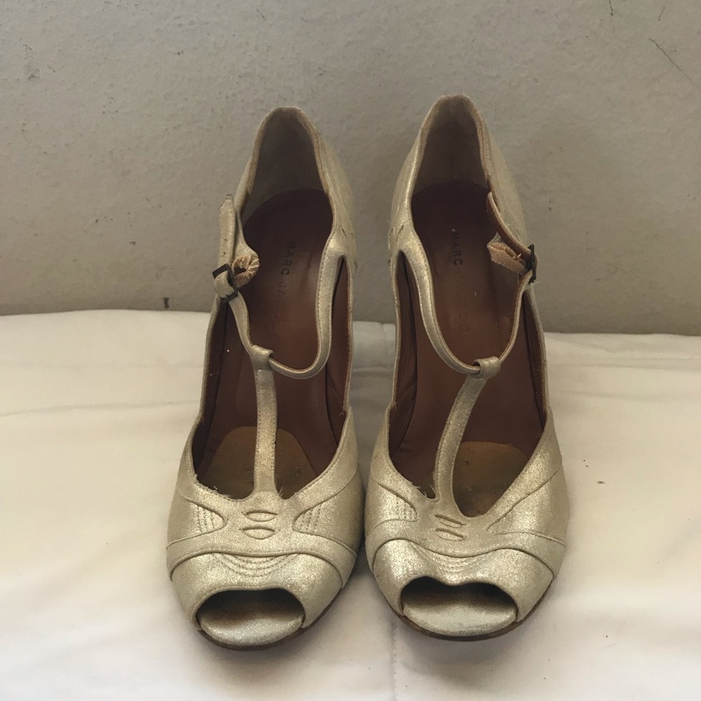 Vintage Marc Jacobs gold heel